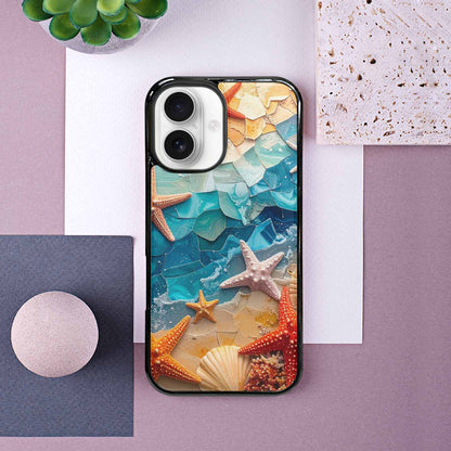 iPhone 16 Case — Starfish Cluster Starfish Cluster Pattern Hundreds, Custom Printed Phone Case