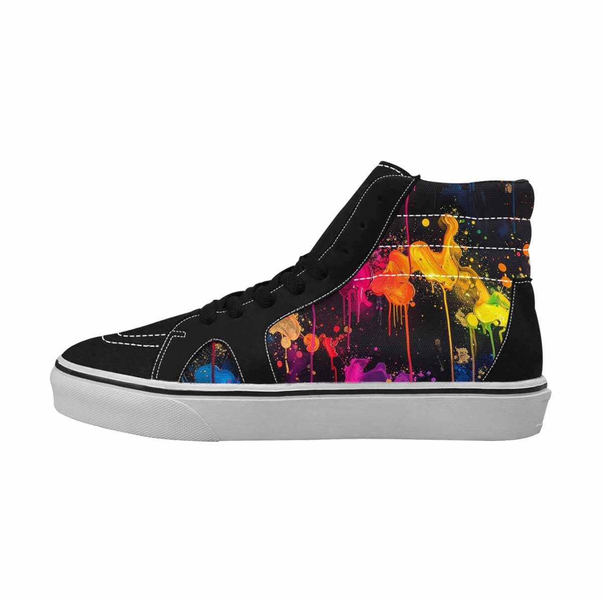 MEN'S Paint Splatter High Top Canvas Aesthetic Custom Sneakers