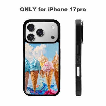 iPhone 17 Pro Case — Collage Of Overlapping Waffle Cone Original, Custom Printed Phone Case