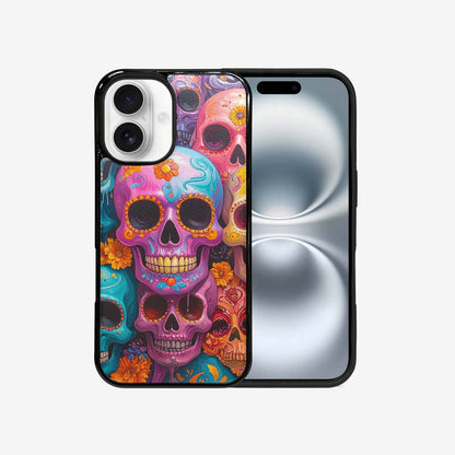 iPhone 16 Case — Sugar Skullsmelting Sugar Skulls, Custom Designed Case Cover