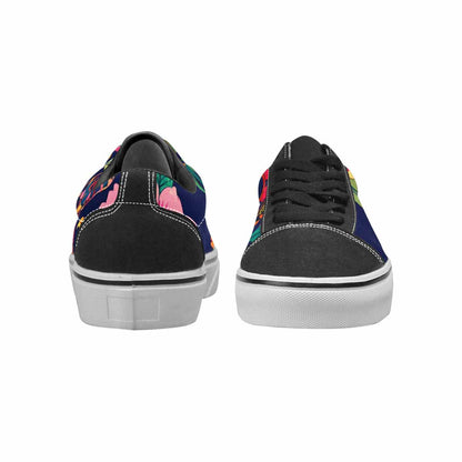 MEN'S Floral Snake Print Canvas Lace-Up Neon Fantasy Custom Sneakers
