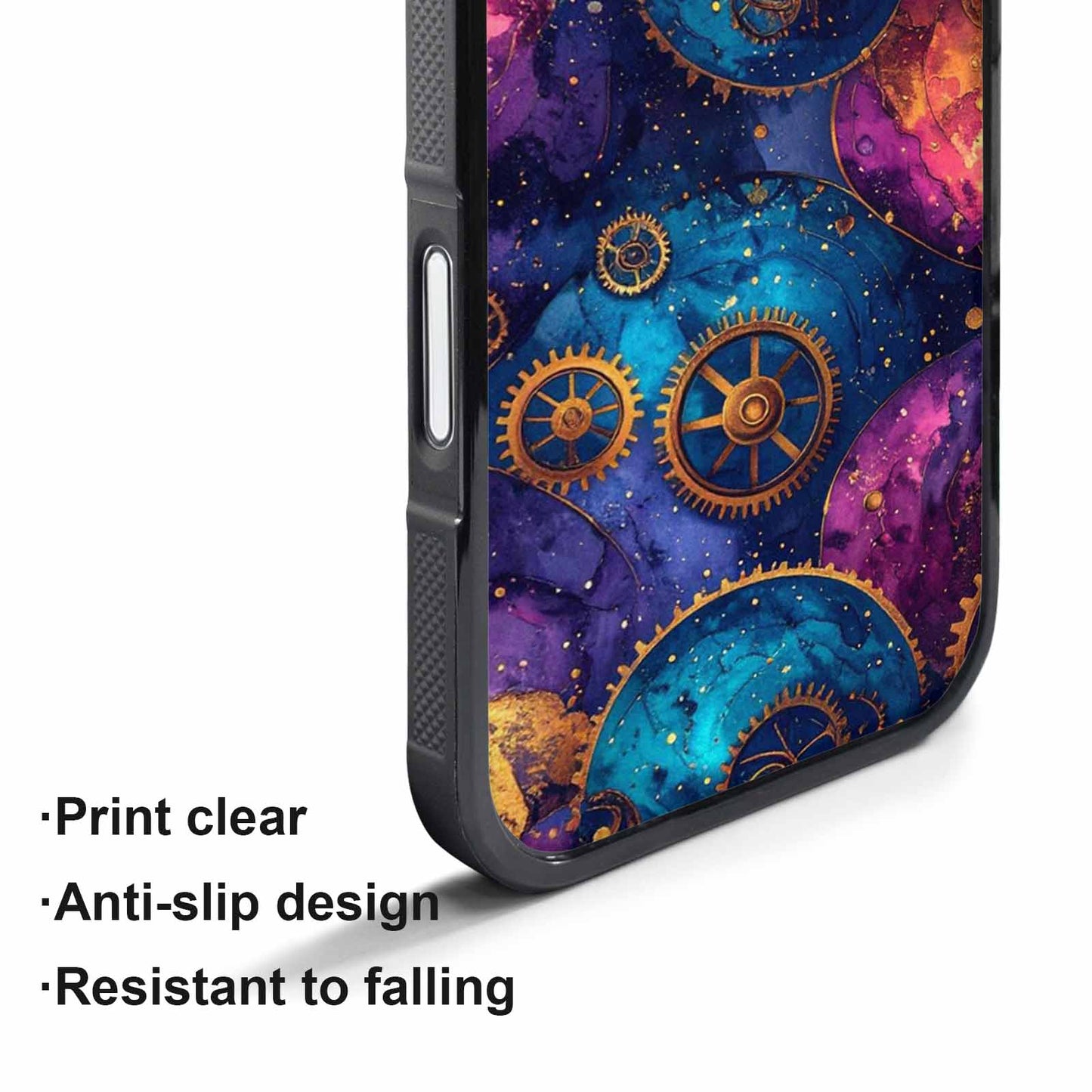 iPhone 17 Pro Case — Steampunk Galaxy Art Seamless Pattern Galaxy, Original Design Phone Case