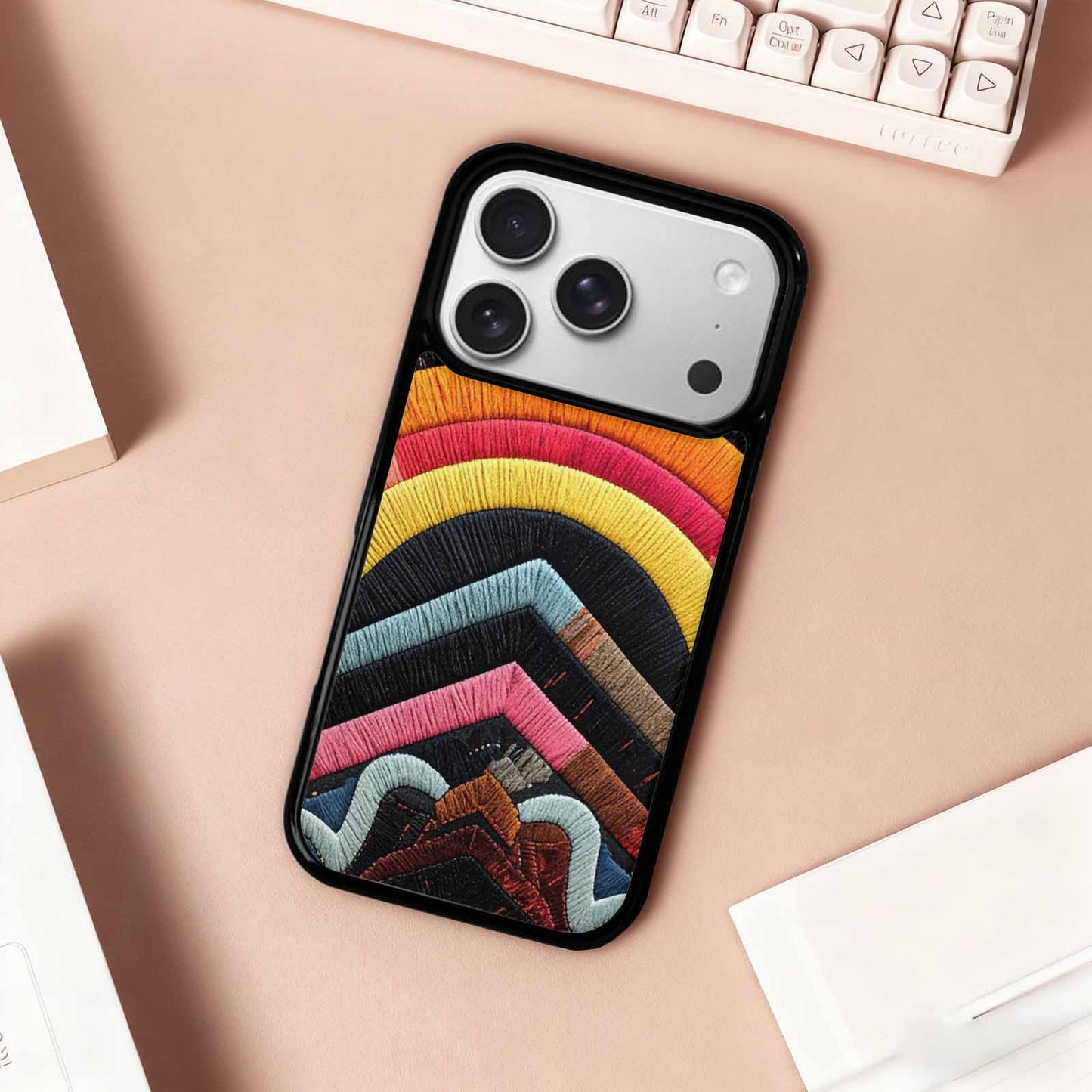 iPhone 17 Pro Case — Vivid Camo Progress Pride Camo, Custom Designed Case Cover