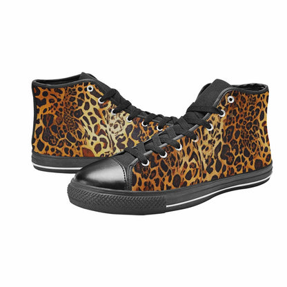 MEN'S Animal Print High Top Canvas Neon Fantasy Sneakers