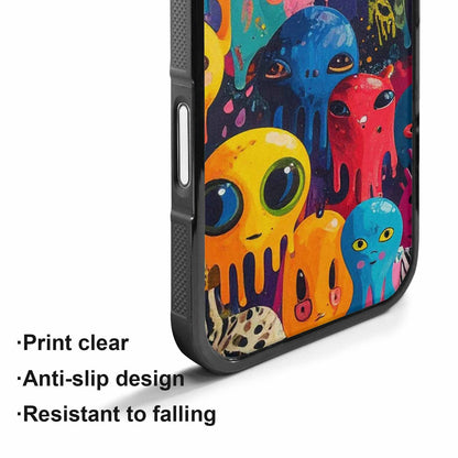 iPhone 17 Case — Melting Aliens Pattern Alien Scifi, Custom Print Case Cover