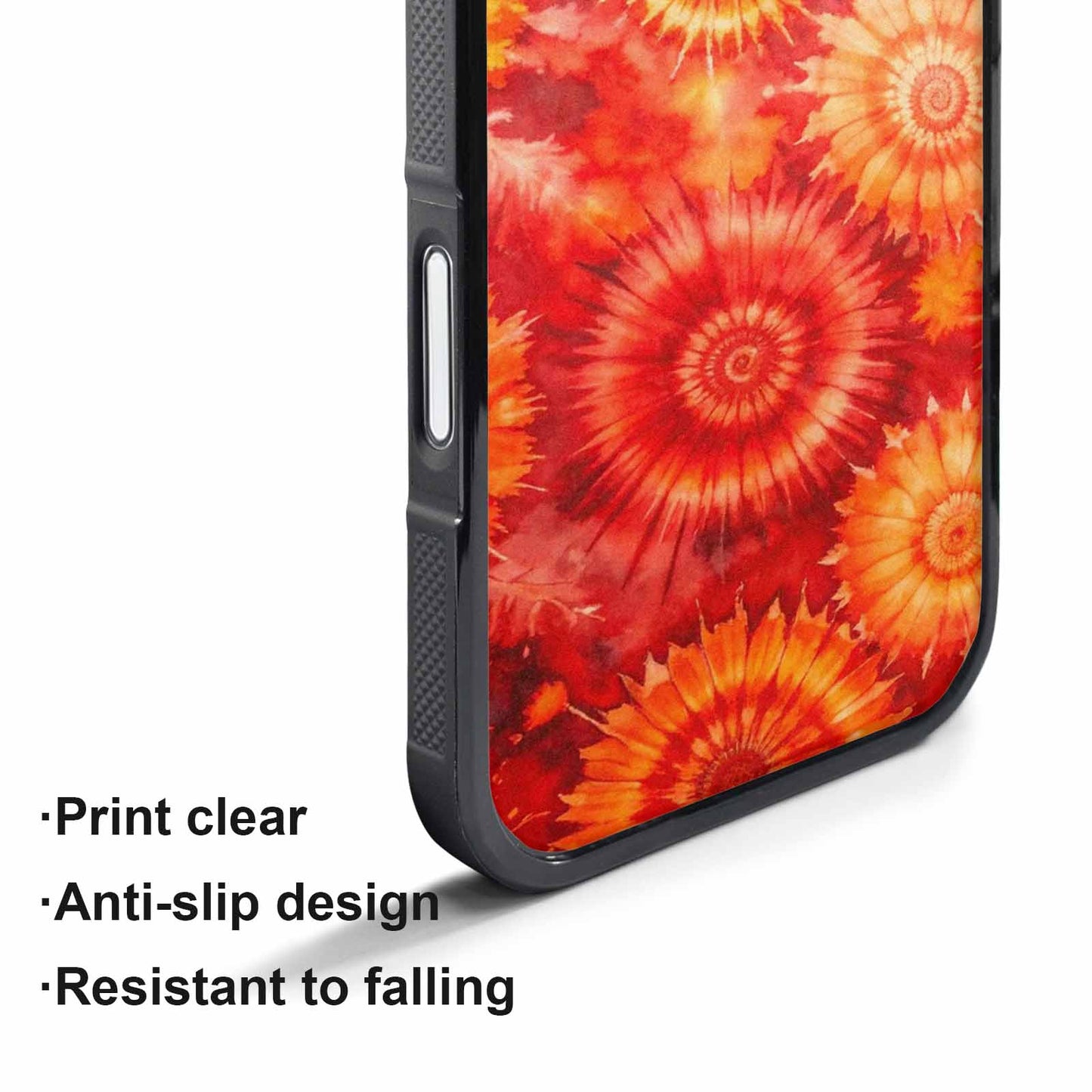 iPhone 17 Pro Max Case — Tie Dye Red Orange Tie Dye, Custom Printed Phone Case