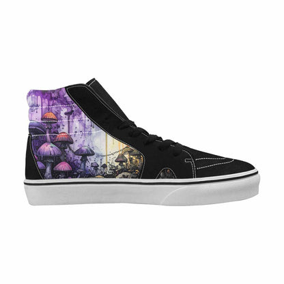 MEN'S Rainbow Drip Mushrooms High Top Canvas Dark Academia Custom Sneakers