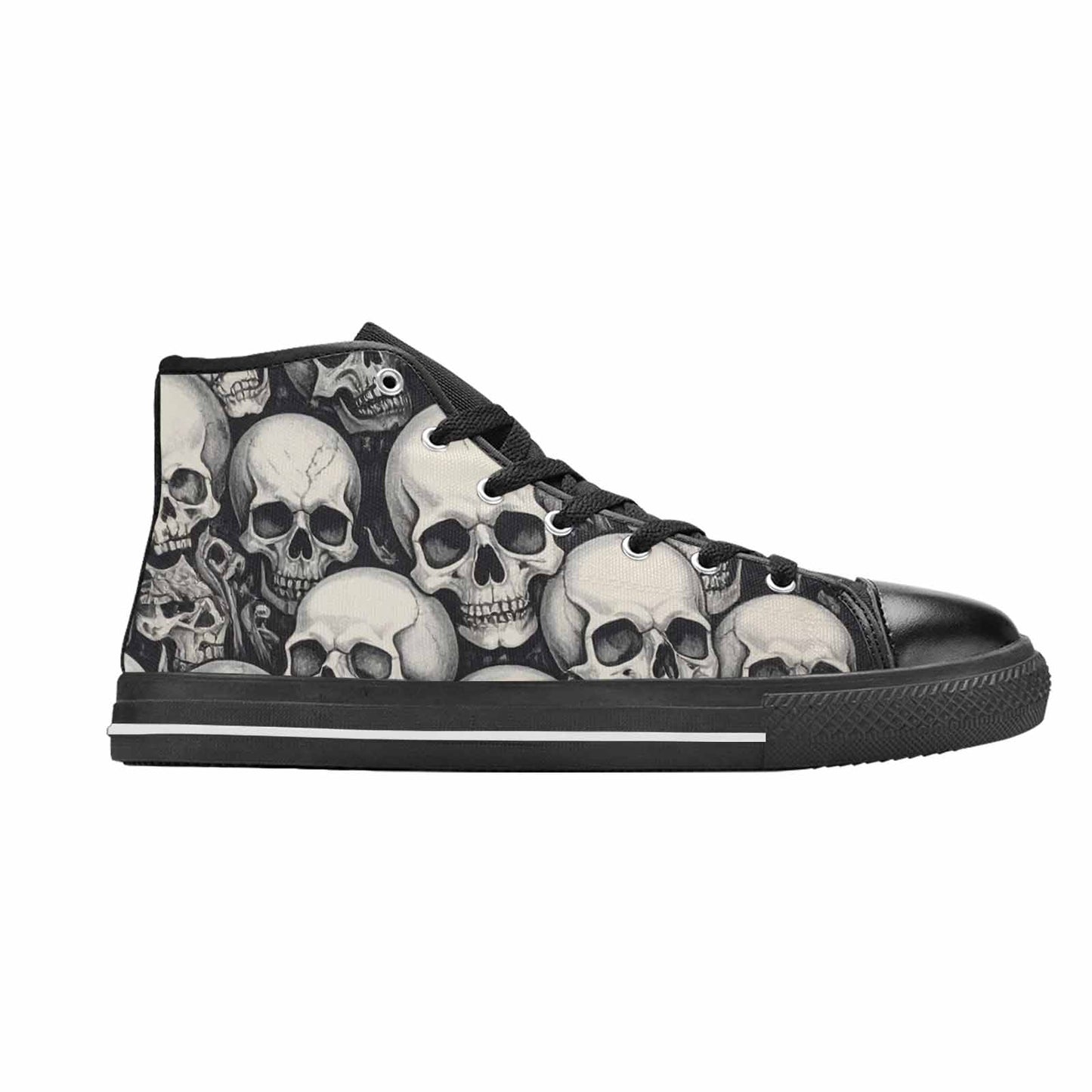 MEN'S Skulls - Classic High Top Canvas Dark Academia Sneakers