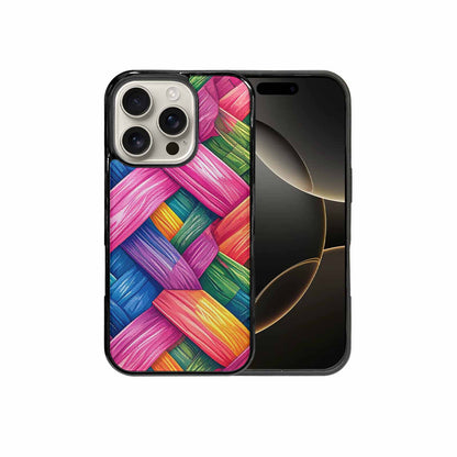iPhone 16 Pro Case — Polysexual Flag Color Theme Small Rainbow, Custom Made Phone Cover
