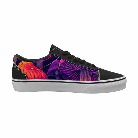 WOMEN'S Psychedelic Mushroom Canvas Lace-Up Wallpaper Art Custom Sneakers