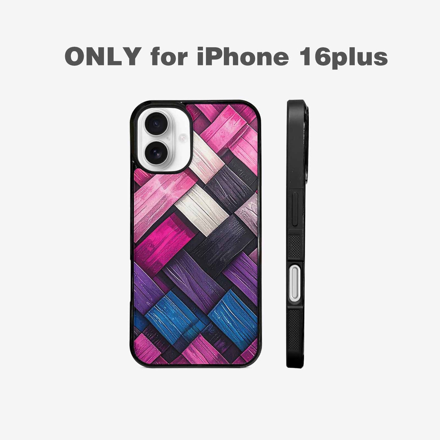 iPhone 16 Plus Case — Genderfluid Flag Color Theme Small Rainbow, Custom Art Phone Cover