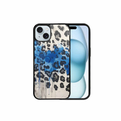 iPhone 15 Plus Case — Animal Print Black Blue Ink Animal, Customized Protective Case