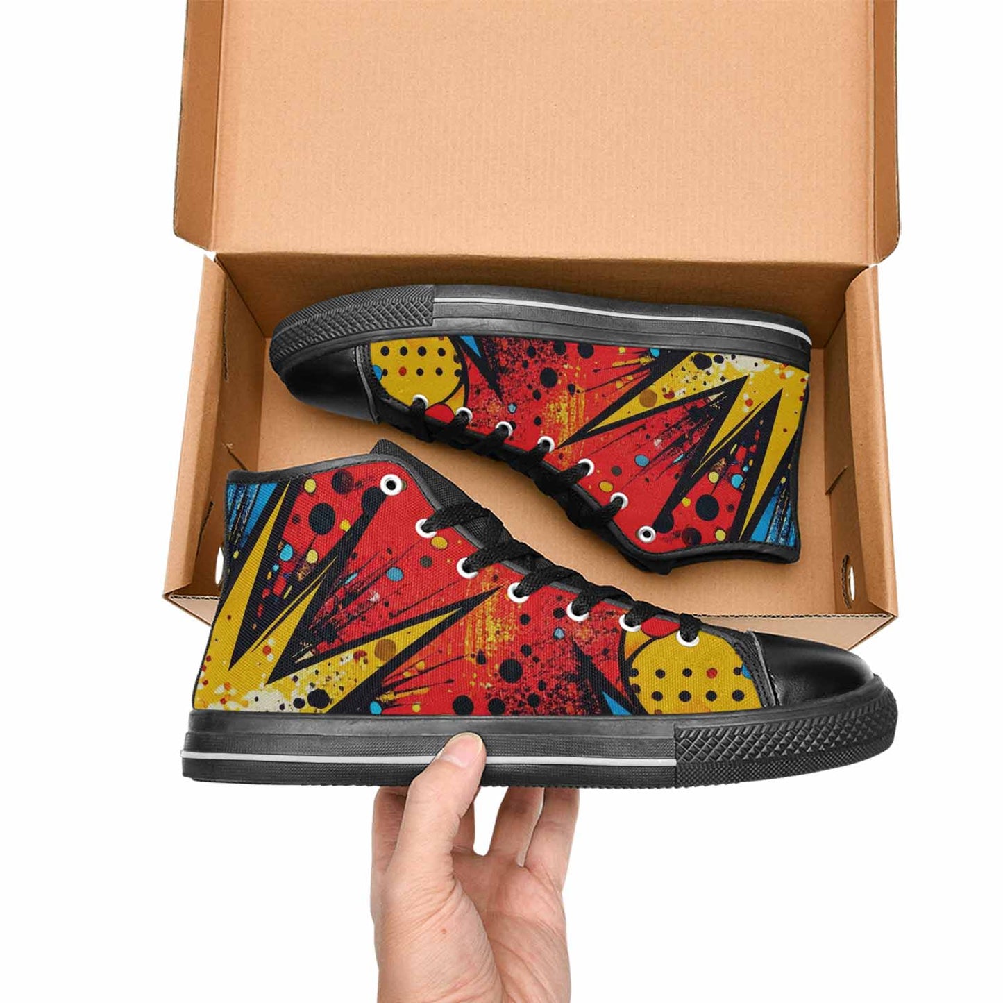 MEN'S Comic Book Halftone High Top Canvas Dreamcore Shoes