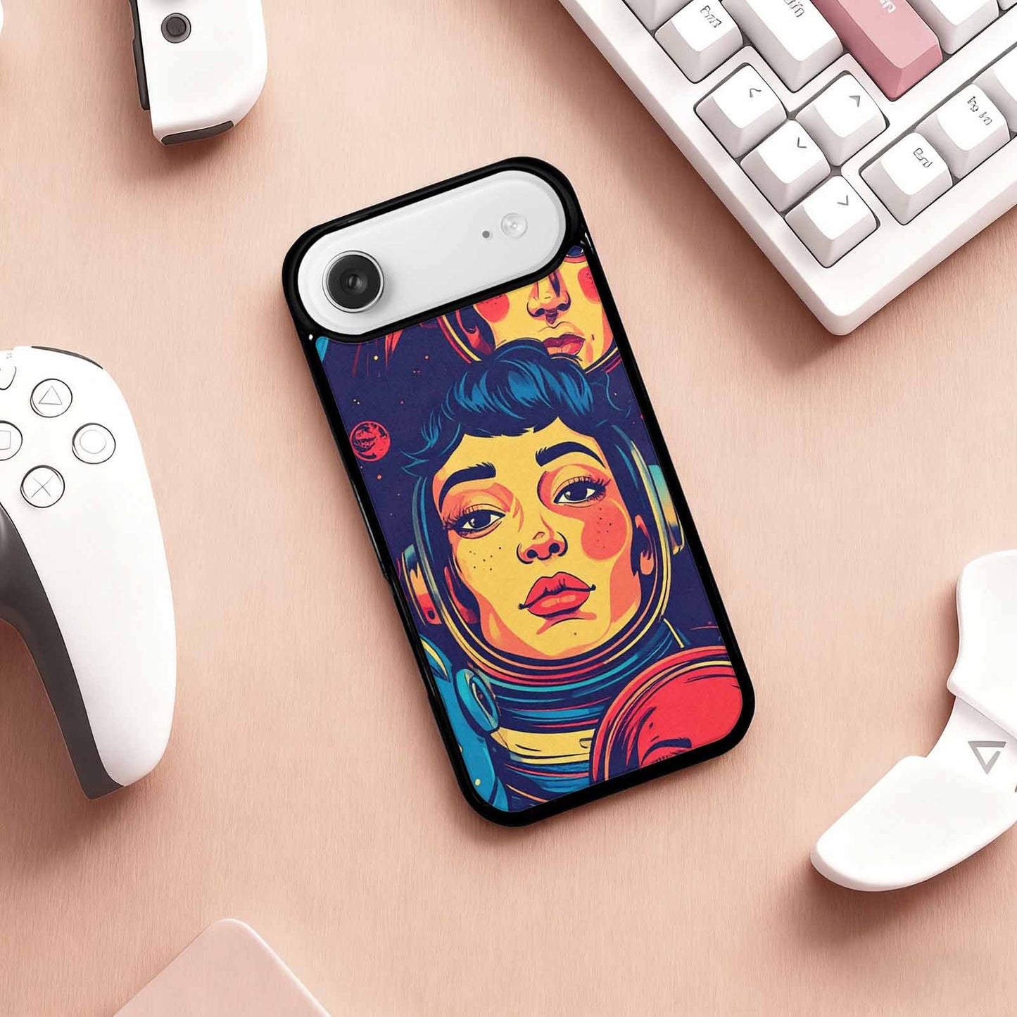 iPhone 17 Air Case — Retro Astronaut Cartoon Art Pattern Retro, Custom Made Phone Cover