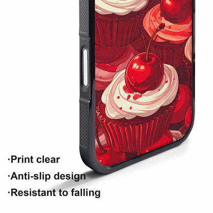 iPhone 17 Pro Case — Retro Cherry Cupcake Retro Vintage, Custom Made Phone Cover