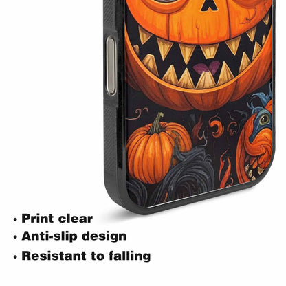 iPhone 15 Pro Max Case — Cartoon Pumpkin Monster, Custom Art Phone Cover