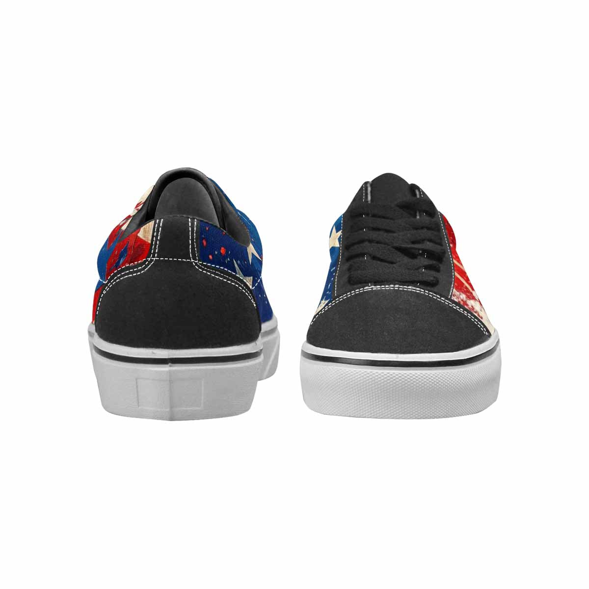 WOMEN'S Patriotic Stars Stripes Lace-Up Canvas Vivid Custom Sneakers