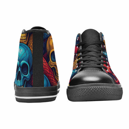 MEN'S Snake Skulls Print High Top Canvas Dark Academia Sneakers