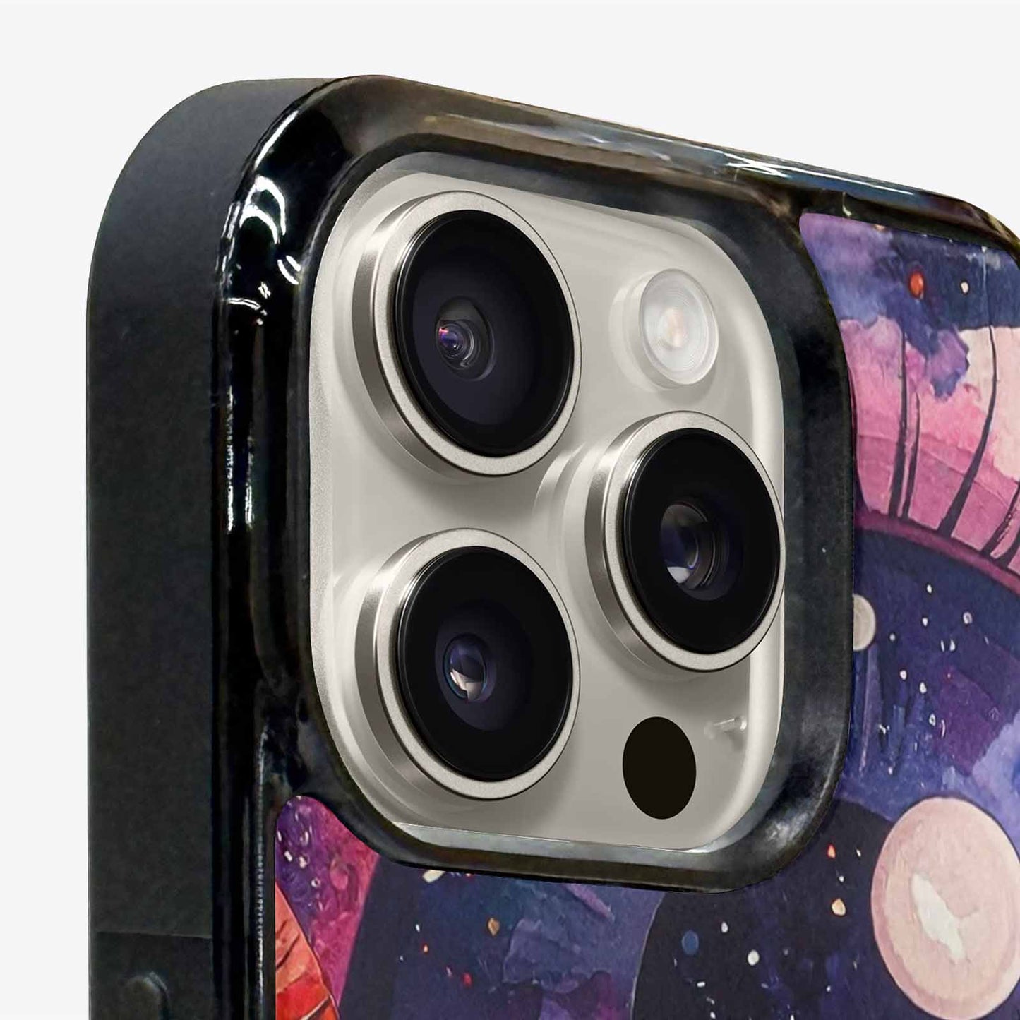 iPhone 15 Pro Max Case — Cartoon Eyeballs Galaxy, Original Design Phone Case