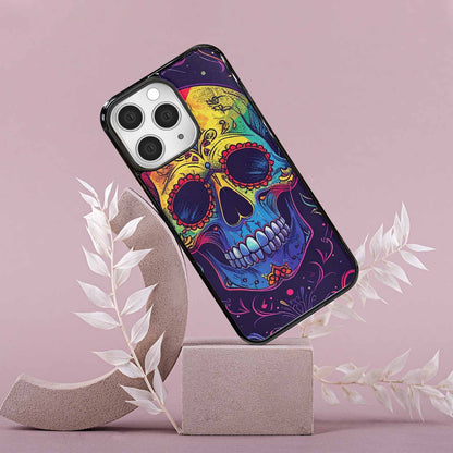 iPhone 15 Pro Max Case — Pride Flag Skulls Seamless Pattern Vibrant, Custom Phone Case