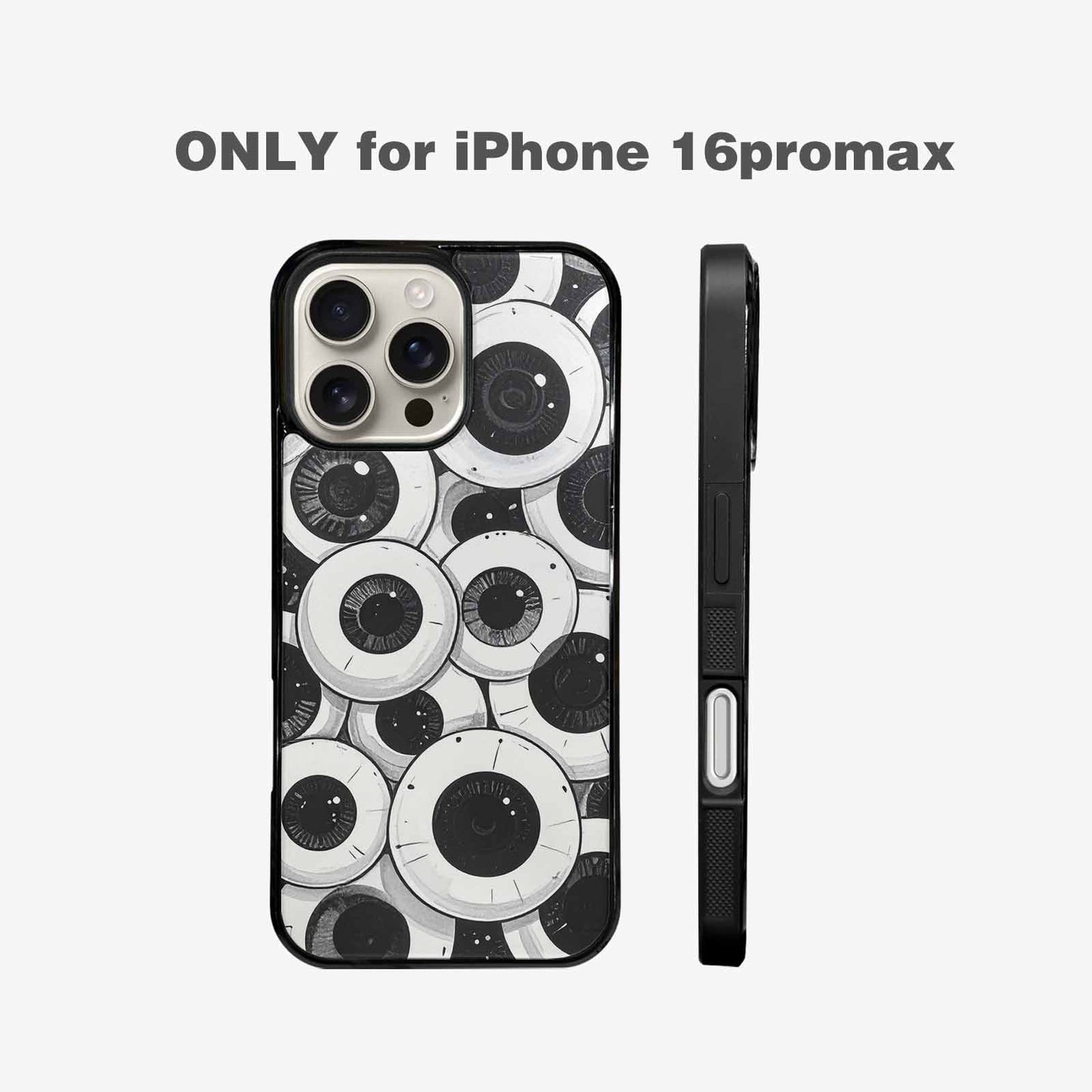 iPhone 16 Pro Max Case — Googly Cartoon Eyeballs Custom, Customized Protective Case