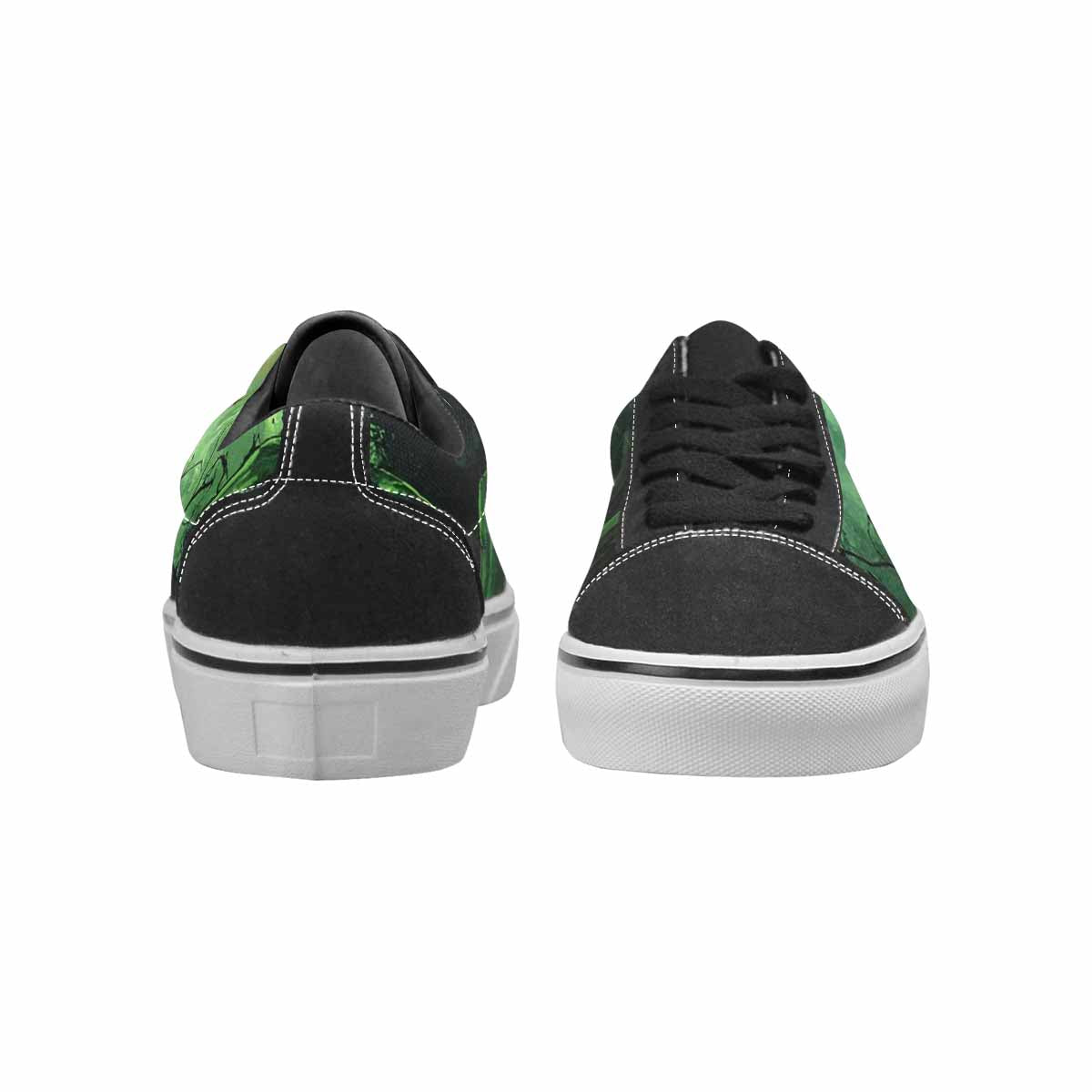 MEN'S Halloween Glowing Jackolantern Canvas Lace-Up Wallpaper Art Sneakers
