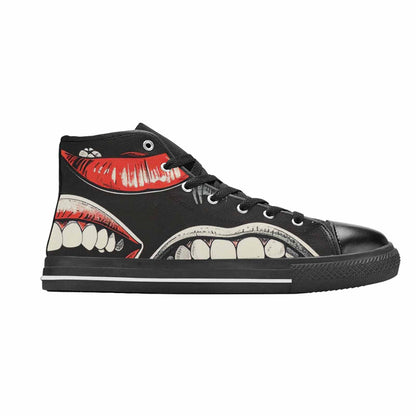 WOMEN'S Googly Cartoon Mouths High Top Canvas Dreamcore Custom Shoes