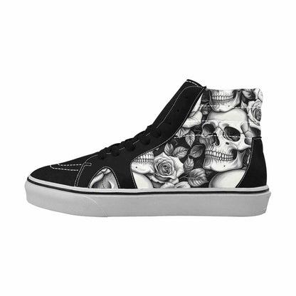 MEN'S Skulls Roses Pen Ink High Top Canvas Y2K Shoes