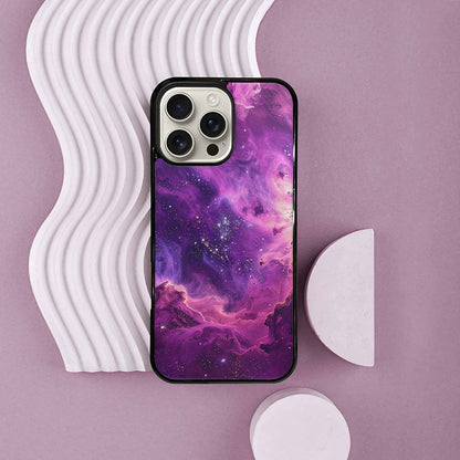 iPhone 16 Pro Max Case — Purple Color Tones Nebula Texture With, Customized Protective Case