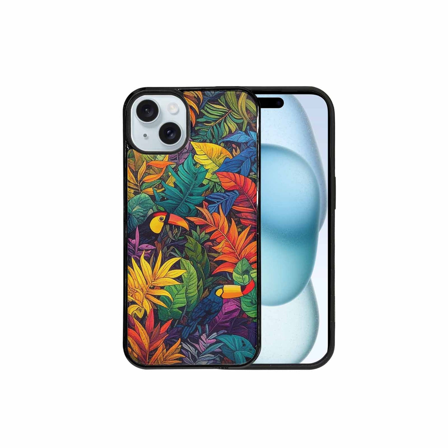 iPhone 15 Plus Case — Toucan Jungle Toucan Jungle Pattern Hundreds, Original Design Phone Case