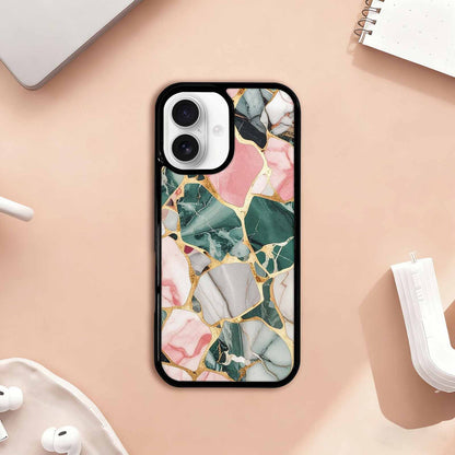 iPhone 17 Case — Small Marble Stone Texture Original Art, Personalized Phone Case