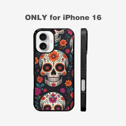 iPhone 16 Case — Smaller Skulls Overlapping Seamless Pattern Of, Custom Made Phone Cover