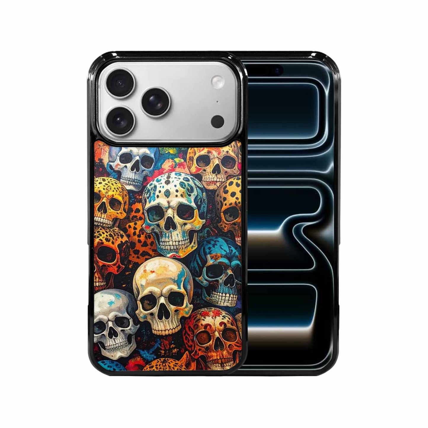 iPhone 17 Pro Max Case — Skulls Animal Printskulls Patt Gothic Skulls, Custom Phone Case