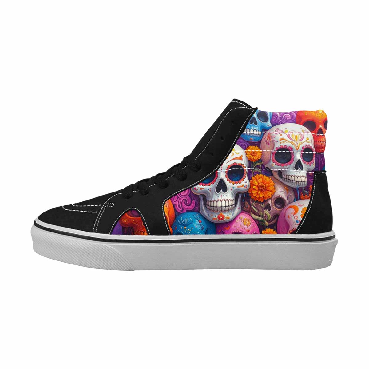 MEN'S Sugar Skulls Melting Sugar High Top Canvas Aesthetic Custom Shoes