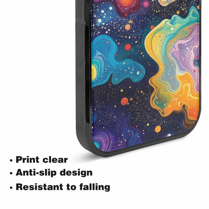 iPhone 15 Plus Case — Galaxy Art Colorful Cosmic Dust Small, Custom Art Phone Cover