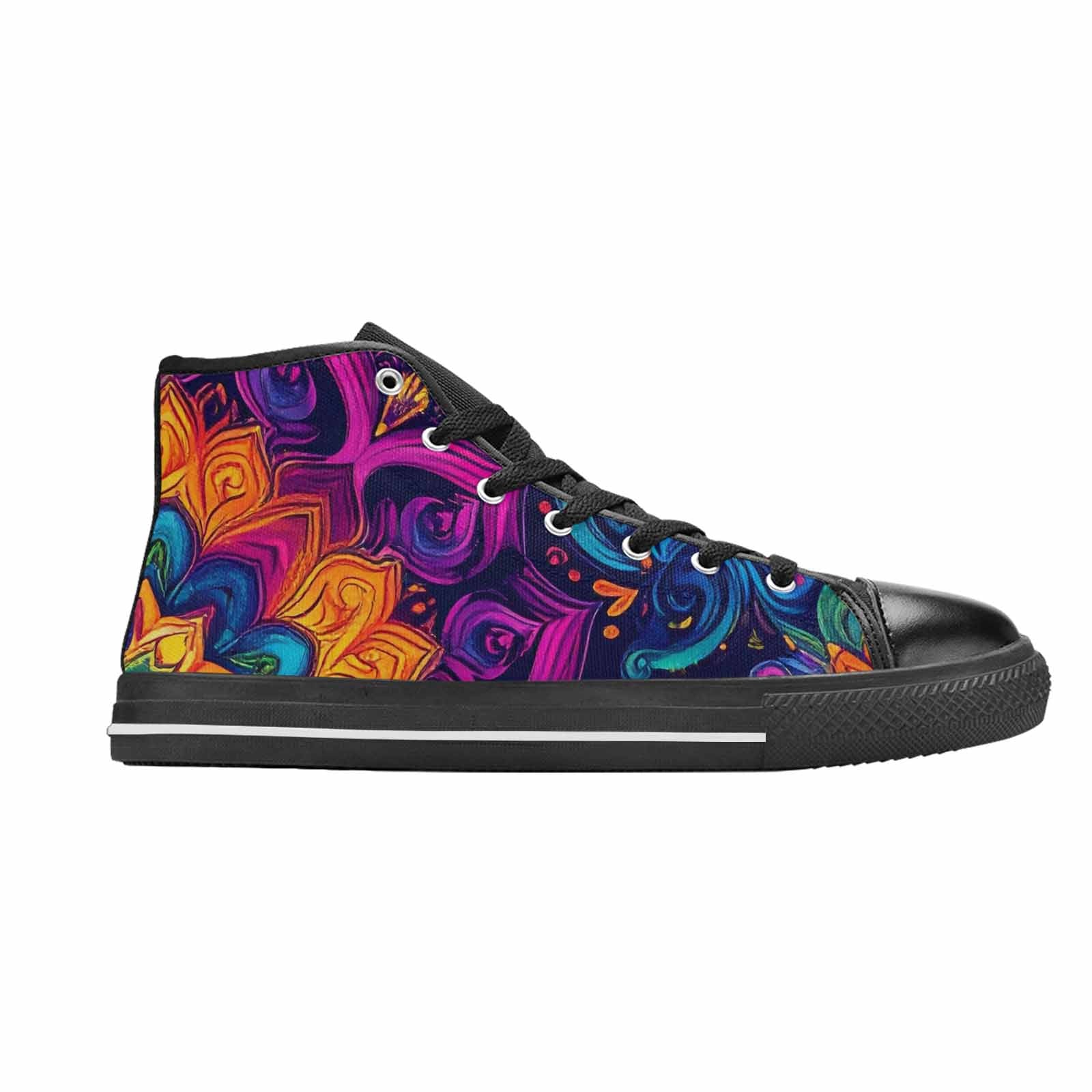 MEN'S Tie Dye Mandala High Top Canvas Dreamcore Custom Shoes