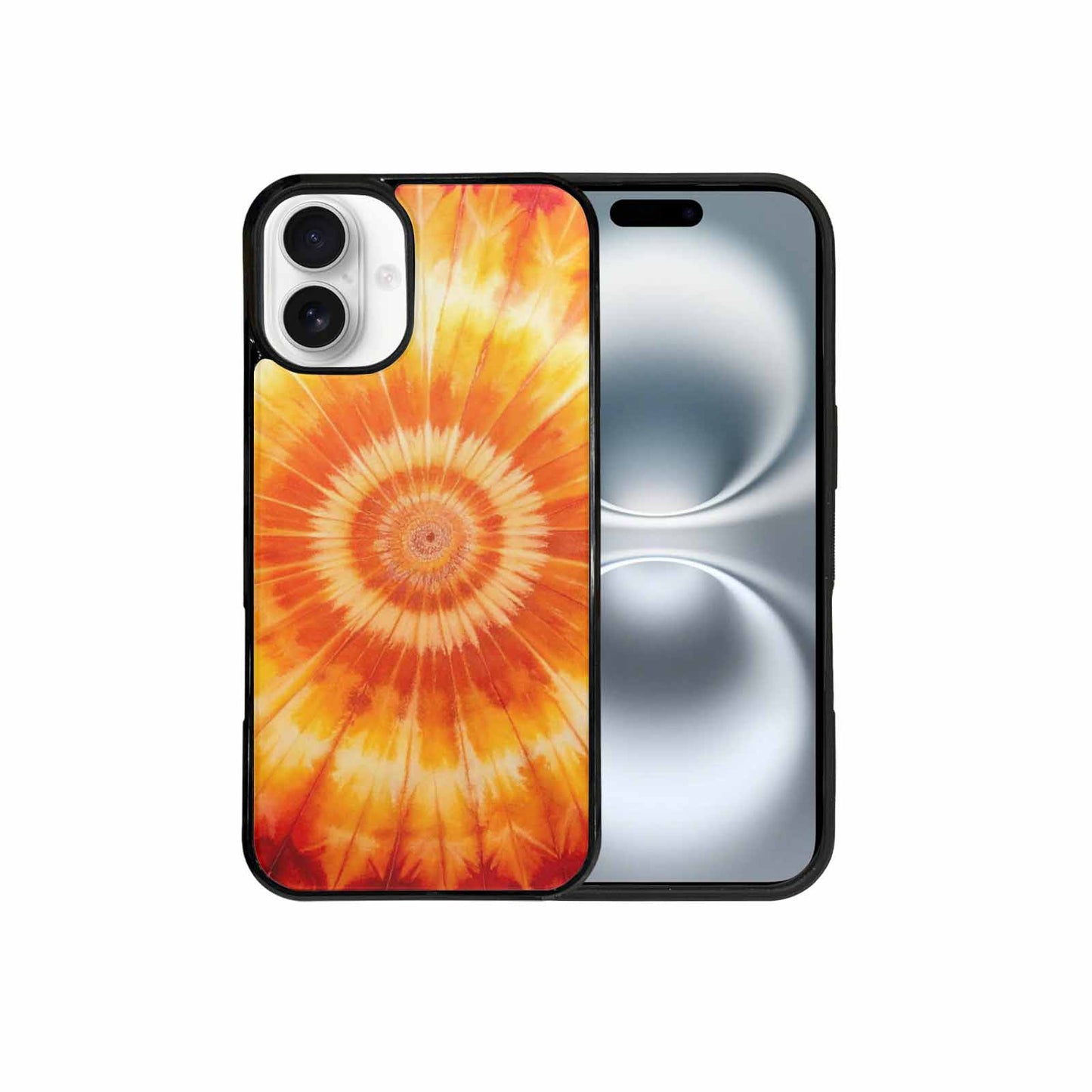 iPhone 16 Plus Case — Ombre Tie Dye Warm, Custom Art Phone Cover