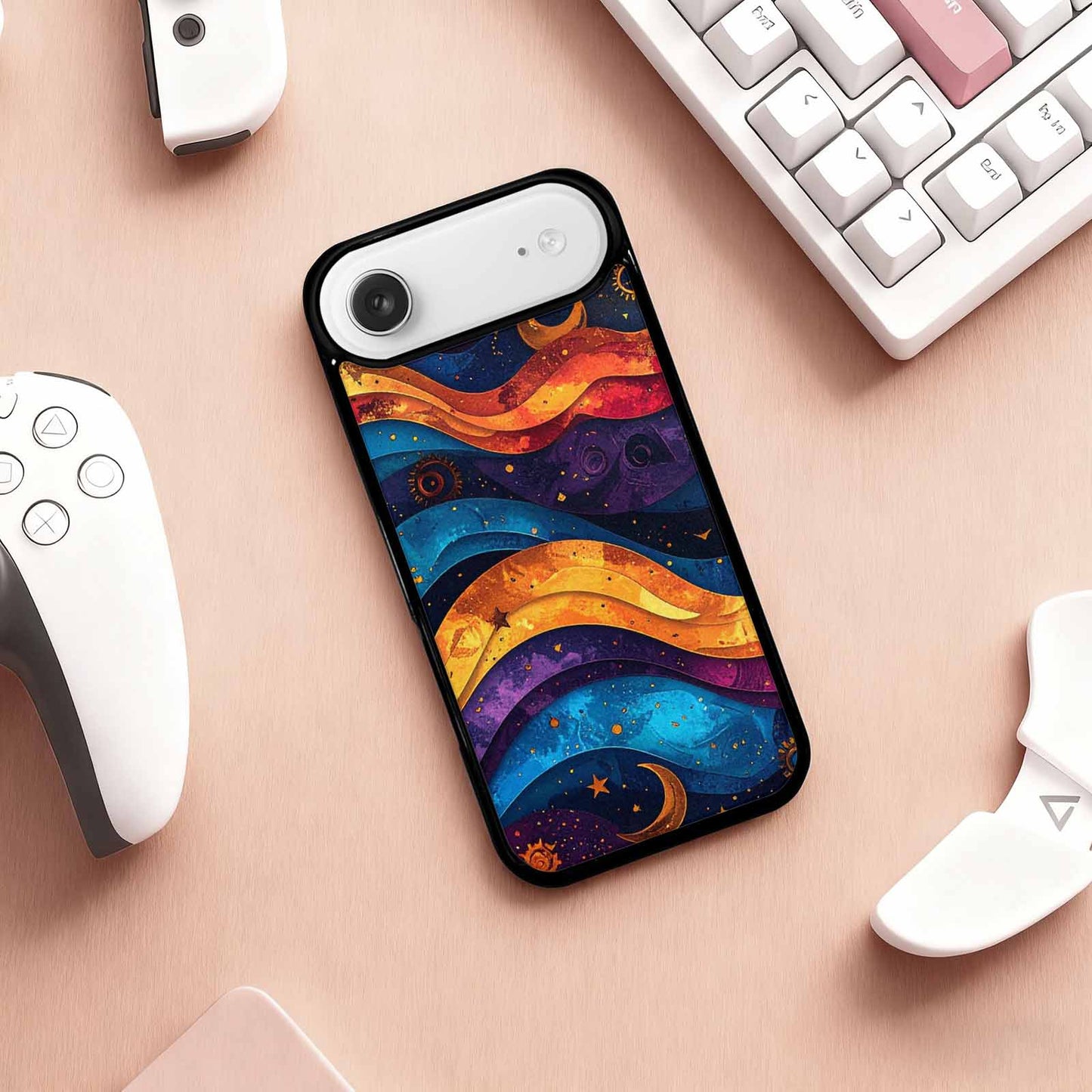 iPhone 17 Air Case — Steampunk Galaxy Art Seamless Pattern Galaxy, Original Design Phone Case