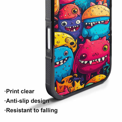 iPhone 17 Pro Case — Small Cartoon Monster Character Pattern Cartoon, Custom Made Phone Cover