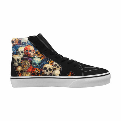 MEN'S Skulls  Animal Print High Top Canvas Aesthetic Custom Shoes