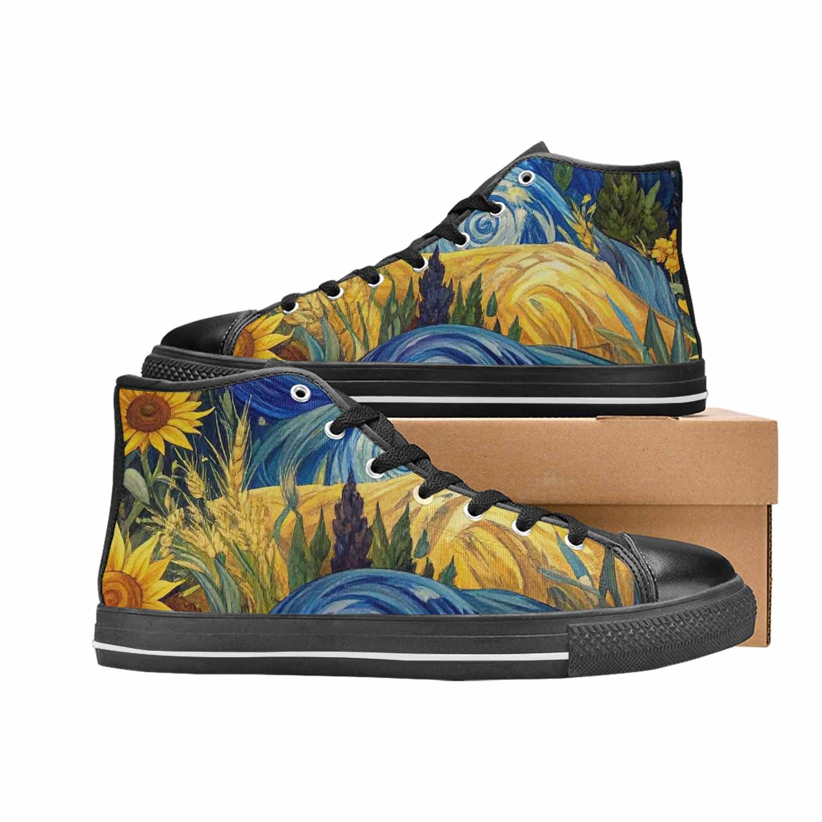 MEN'S Blend All Versions High Top Canvas Neon Fantasy Custom Shoes