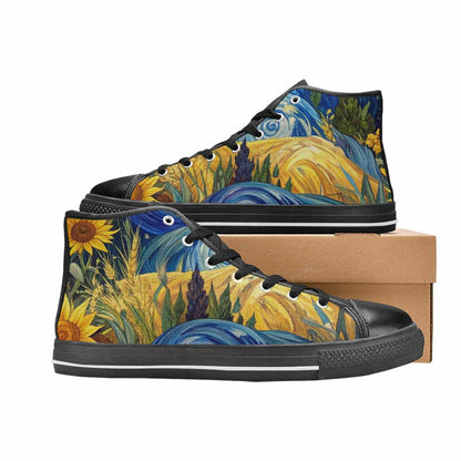 MEN'S Blend All Versions High Top Canvas Neon Fantasy Custom Shoes