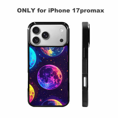 iPhone 17 Pro Max Case — Neon Winter Moon Cartoon Cute, Personalized Phone Case