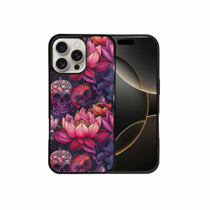 iPhone 16 Pro Max Case — Lotus Skulls, Custom Made Phone Cover