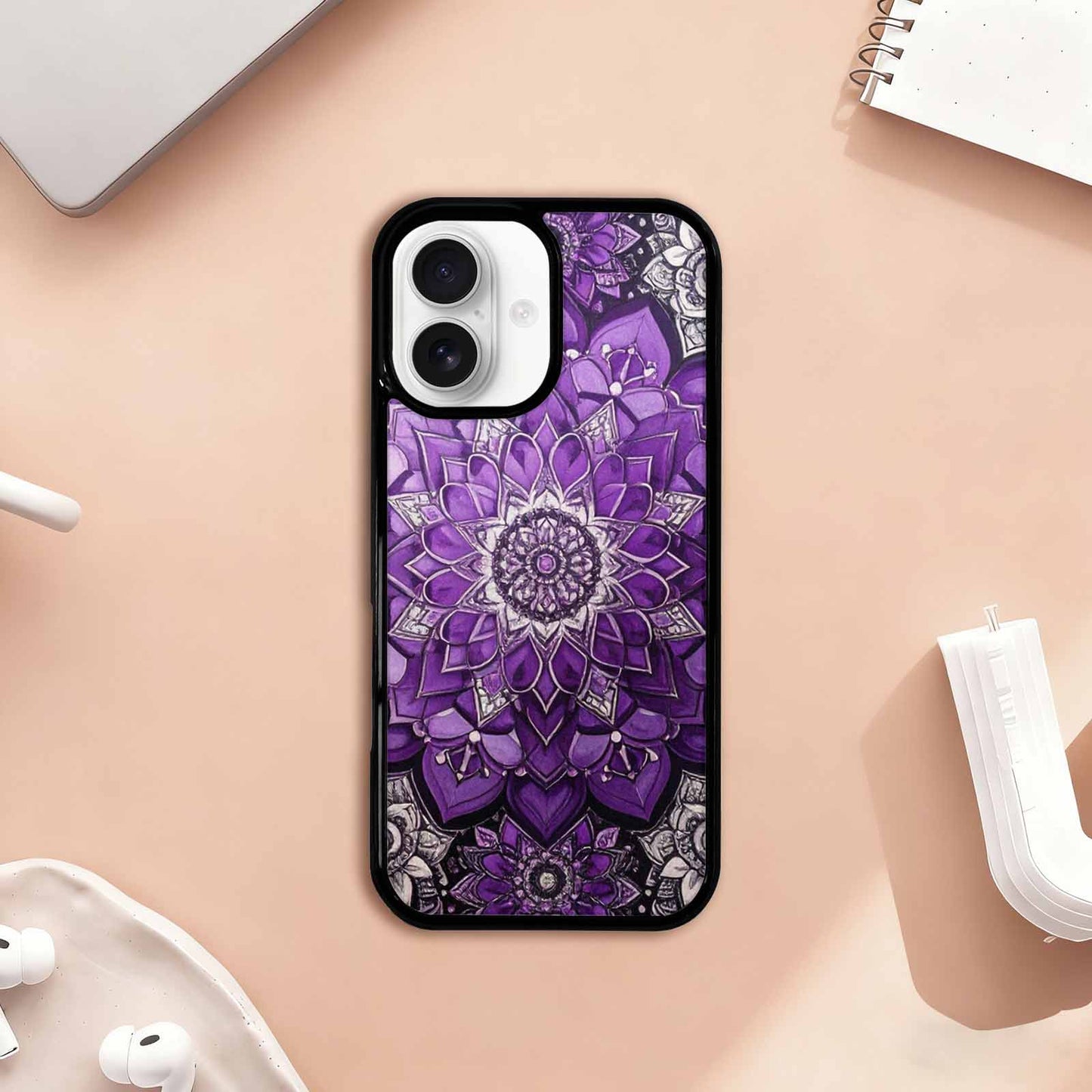 iPhone 17 Case — Small Mandala Pattern, Randomly Floral, Customized Protective Case