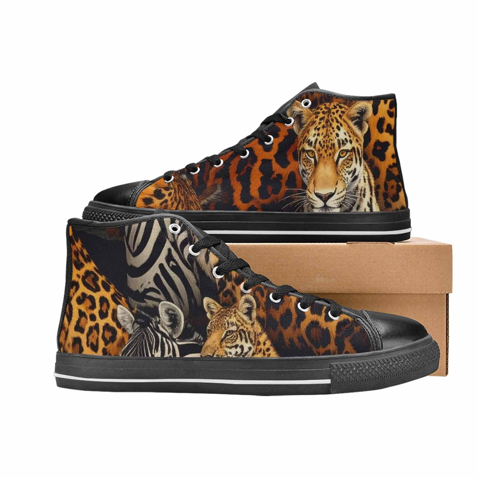 MEN'S Animal Print High Top Canvas Aesthetic Custom Shoes