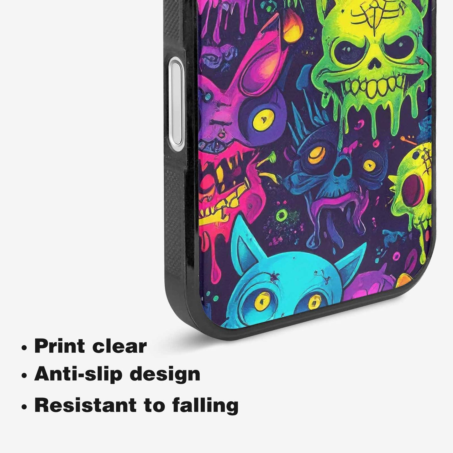 iPhone 16 Case — Mixed Toxic Glow Creature Pattern Hundreds, Custom Phone Case