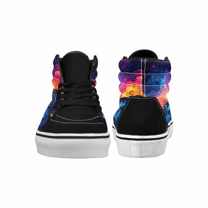 WOMEN'S Galaxy Snake Print High Top Canvas Grunge Custom Shoes