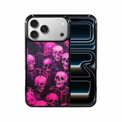 iPhone 17 Pro Max Case — Skeletons Neon Pink Glowskelet Original Art, Original Design Phone Case