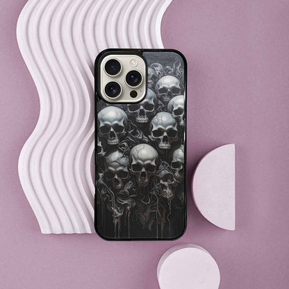 iPhone 16 Pro Max Case — Grey Dark Black And Grey Tones, Custom Art Phone Cover